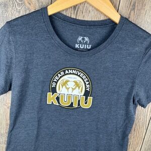 KUIU 10 Year Anniversary Graphic T-Shirt Charcoal Heather Gray Womens Medium